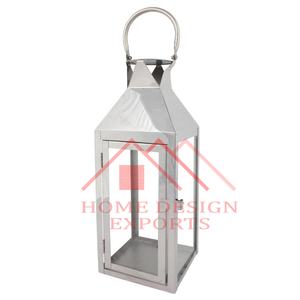 Lanterne à bougie suspendue en acier inoxydable avec finition multicolore pour mariage et événements, décoration de fête, bougie en métal doré - Product Image 2