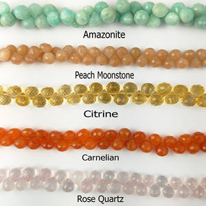 Amazonite naturelle de qualité AAA en forme d'oignon perles en vrac minuscules brins de perles à facettes fabrication de bijoux perles de pierre grossiste - Product Image 2