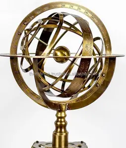 Nwe Design 19 "Nautische Messing Bol Gegraveerd Armillaire Antieke Vintage Globe Met Kompas Kantoor & Huisdecoratie