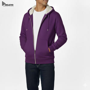 Nouvelle tenue d'hiver élégante et de haute qualité en coton respirant à manches longues avec fermeture éclair intégrale et capuche pour homme, 2 pièces à prix réduit - Product Image 3