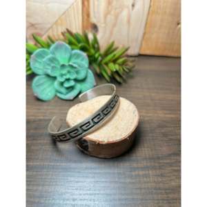 Sterling <b>Silver</b> <b>Cuff</b> <b>Bracelet</b> Handmade by Navajo Cultural Collectible Jewelry - Product Image 2