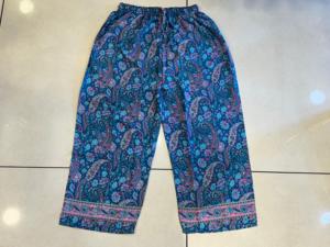 Pantalón Palazo de seda de verano Unisex de alta calidad, ropa de calle informal holgada con decoración de logotipo, cierre de cordón, pantalón de seda India - Product Image 2