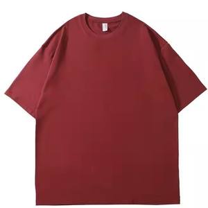 เสื้อเชิ๊ตผ้าฝ้ายคุณภาพสูงเสื้อเชิ๊ตโลโก้ผ้าฝ้าย100% โอเวอร์ไซส์ผ้าเปล่าออกแบบได้ตามต้องการ250 GSM - Product Image 6