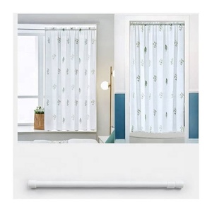 2026 Cute White Butta Semi-blackout Living Room Drapes 63 Inch Length Bohemian Tassel <b>Window</b> Curtain Rod Pocket Bedroom Drapes - Product Image 2