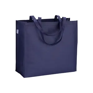 Borse Shopper Promozionali Eco-Friendly in R-PET con Manici Lunghi e Design Resistente con Soffietto - Product Image 1