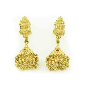 Juego de Joyería de Oro de 14K, 18K y 24K al por Mayor, Juego de Collares Tradicionales del Templo Lakshmi Hechos en India, Juego de Joyería de Moda - Product Image 5