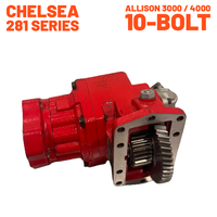 Boîte de vitesses PTO Chelsea série 281 281GBFJP-B5AC pour transmissions Allison 3000 4000, montage standard, 10 boulons, bride DIN 100