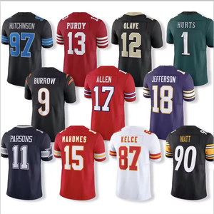 Nuevas llegadas al por mayor: Camisetas de fútbol americano NFLing para hombre, bordadas, de los 32 equipos, transpirables, de talla grande. - Product Image 1