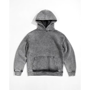 Ensemble sweat-shirt et pantalon de survêtement pour homme avec logo personnalisé, style streetwear, patchs déchirés, strass, 100% coton, teinture unie, service OEM - Product Image 1