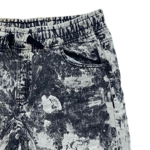 Pantalones cortos de chándal desgastados unisex con estampado 3D personalizado 100% algodón bordes crudos verano lavado ácido pantalones cortos para hombre - Product Image 4