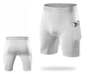 กางเกงขาสั้นฟิตเนสของผู้ชายกางเกงขาสั้นออกกำลังกายแบบแห้งเร็วมีกระเป๋าติดโลโก้ได้ตามต้องการ - Product Image 5