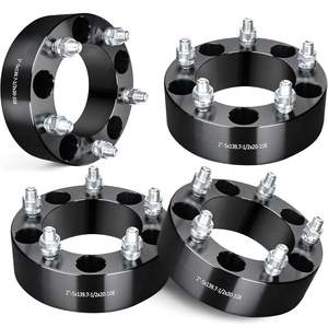 Vypart 2 Inch 5x5.5 Wheel <b>Spacers</b> 5 Lugs 108 mm Hub Bore 1/2x20 Studs 20mm 15mm Adapter Non-Hubcentric Anodized Aluminum Alloy - Product Image 1