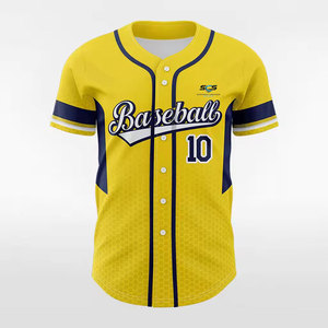 Maillot de baseball fabriqué au Pakistan, maillot de baseball boutonné, maillot de baseball uni - Product Image 1