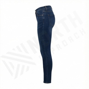 Pantalones Vaqueros Ajustados de Talle Grande para Mujer, Transpirables, de Corte Delgado, Color Personalizado, Lavado, Estilo Casual, a la Moda - Product Image 3