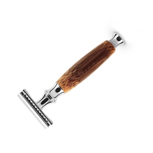 Barber Edge <b>Razor</b> with Pure Wooden Handle Folding Stainless Steel Shaving <b>Razor</b> for Salon Face & <b>Bikini</b> Use - Product Image 1