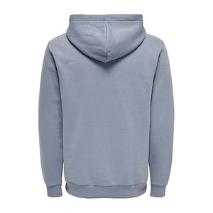 Logo personnalisé 380GSM sweat à capuche surdimensionné 100% coton fabrication surdimensionné poids lourd bleu pull hommes sweats à capuche & sweat-shirts - Product Image 5