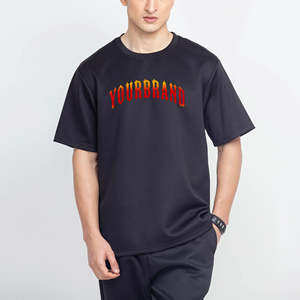 100% coton coupe ample T-Shirt pour hommes meilleure vente Durable grande taille séchage rapide t-shirt avec passepoil conception Logo personnalisé T-shirt - Product Image 4