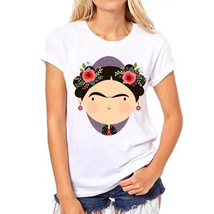 เสื้อยืดแฟชั่นสตรีผ้าคอตตอนสไตล์ผสมสำหรับโรงงานขายส่งในฤดูร้อน - Product Image 6