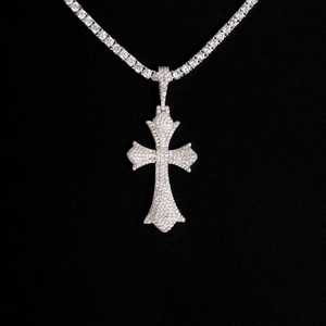 SM Jewels lujo Iced Moissanite Cruz colgante collar diamante Hip Hop tenis cadena para fiestas regalos moda colgantes encantos - Product Image 1