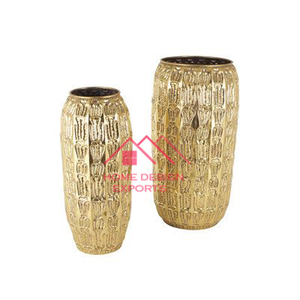 Décorations pour la maison, décoration de mariage, qualité standard, prix de gros, vase décoratif au design floral attrayant, argent poli - Product Image 6