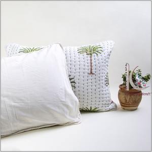Funda de cojín de algodón hecha a mano con estampado de bloques de mano auténtico, decoración colorida y elegante para el hogar, material ecológico y suave - Product Image 2