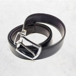 New Premium Handmade Vintage Cow Hide Leather <b>Belt</b> Durable Casual Work Square Copper Buckle Wholesale Wear - Product Image 6