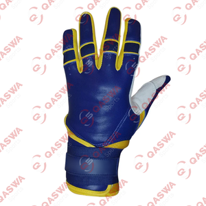 Gants de frappe Swift pour adultes, manchette longue, en cuir de vachette véritable, pour baseball et softball, fermeture auto-agrippante - Product Image 5