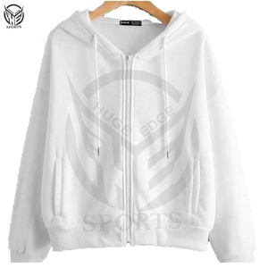 100% coton-polaire fermeture éclair à capuche Logo personnalisé impression Streetwear pour les femmes Top vente Article d'hiver avec col à capuche - Product Image 6