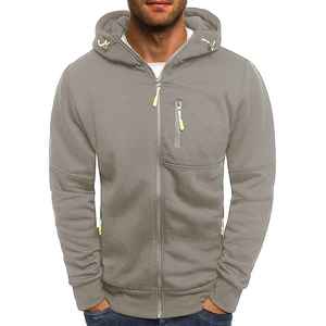 2025 Premium hommes hiver fermeture éclair à capuche lourd coton polaire écologique respirant brodé Streetwear en gros - Product Image 2
