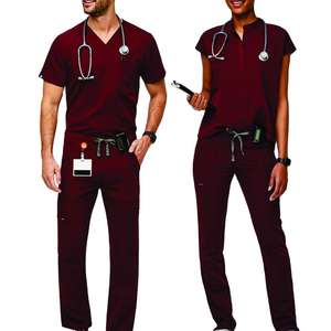 Uniforme médical de haute qualité à manches courtes gommages femmes et hommes uniforme d'hôpital costume d'infirmière médicale - Product Image 1