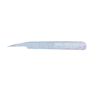 Pinzas de extensión de pestañas con punta recta larga y puntiaguda de acero inoxidable impresas personalizadas, aplicador de belleza personalizada - Product Image 4