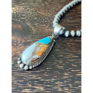 Pendentif goutte d'eau Elouise Kee Mohave en turquoise et argent sterling pour les occasions de cadeaux - Product Image 4