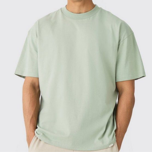 T-shirt surdimensionné de haute qualité, poids lourd, uni, impression personnalisée, broderie, 100% coton, pour hommes - Product Image 4