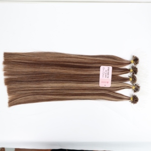 Premium luxe qualité plastique Nano pointe kératine mélange couleur 1A + 5Q cheveux vierges 22 pouces droite 100% Super Double dessiné Extension - Product Image 2