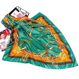 Latest Multi-Use 100% Silk Ethnic Square Scarf & Handkerchief Stylish Hijab Sarong for Fashionistas Sale Wholesale Rate OEM - Product Image 6