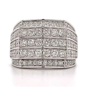 Fully <b>Iced</b> Classic Moissanite Hip Hop Customized in 925 Sterling Silver Engagement <b>Ring</b> with Prong Setting for Wedding Gifts - Product Image 1
