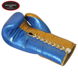 Guantes de Boxeo de Piel de Vacuno Metálica con Cordones, Duraderos, Ligeros, Novedad, para Combates, por ABDULLAH MARTIAL ARTS - Product Image 4