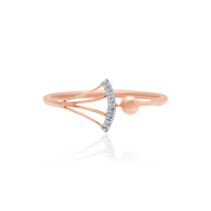 Elegante Anillo de Oro Rosa con Diamante Natural de 0.03 Quilates, Corte Brillante Redondo, Color HI, Claridad VSSI, para la Elegancia y el Estilo Diarios - Product Image 2