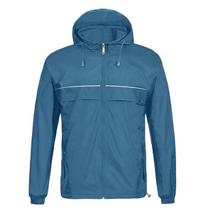 Vestes coupe-vent personnalisées fabriquées en usine, design sur mesure, grandes tailles, col montant, à capuche, vintage, tissu 260g, 5XL, automne 2026 - Product Image 4