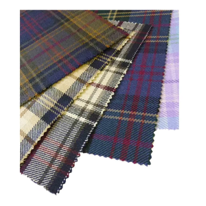 Telar manual de seda de morera 100%, cuadros de tartán bordados, tejido de tela Dupioni cruda, sarga Lisa para uso en bodas para niñas - Product Image 5