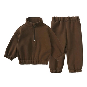 Chándal liso informal para niños, logotipo personalizado, sudaderas con capucha para niños y conjunto de pantalones de chándal, ropa para niños - Product Image 4