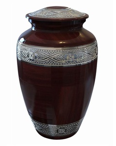 Urna de cremación de aluminio para adultos, acabado de mármol brillante, urna de cremación funeraria de METAL para cenizas humanos - Product Image 6