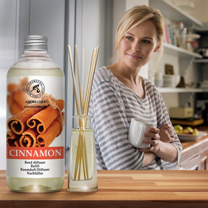 Recharge liquide pour diffuseur d'arômes Aromatika à la cannelle naturelle 500ml, parfum d'ambiance longue durée pour diffuseur à bâtonnets - Product Image 6
