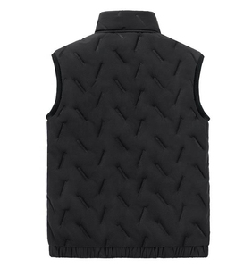 Ropa de calle sin mangas para hombre, chaleco de cuero, nuevo chaleco de talla grande para hombre, chaqueta sin mangas de lana de cordero informal de Color sólido con OEM - Product Image 2