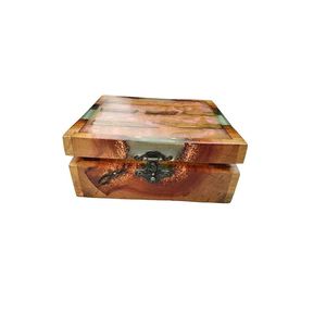 กล่องไม้อีพ็อกซี่กล่องเครื่องประดับเรซิ่นของขวัญขายดีและงานฝีมือกล่องไม้ป้ายติดผนังทำในอินเดีย - Product Image 3