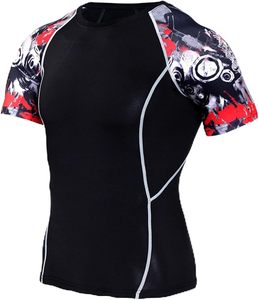 Conçu sur mesure pour hommes Rash Guard nouveau style sublimé à manches courtes séchage rapide polyester respirant caractéristique - Product Image 4