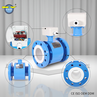 Medidor de Flujo Electromagnético KY 4-20mA RS485 Modbus, Medidor de Flujo de Agua Digital para Tratamiento de Aguas Residuales, Líquidos Industriales, OEM, ODM
