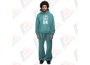 Ensemble de survêtement d'hiver pour homme, ultra confortable et élégant, 2 pièces, respirant, 100% polyester, motif uni - Product Image 6