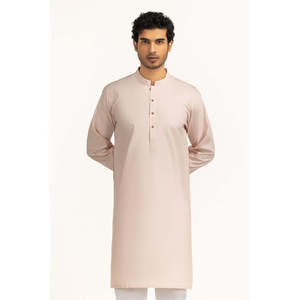 ชุดคุรตะผ้าฝ้าย KR-STY25-074 สีชมพูอ่อน สำหรับฤดูร้อน ทรงปกติ พร้อมกางเกงซัลวาร์ คามีซ สำหรับงานปาร์ตี้ - Product Image 1