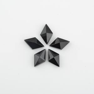 Smooth Black <b>Onyx</b> 10x16mm Diamond Pyramid Shape Loose Calibrated Cabochons for Making Beautiful <b>Necklace</b> at Affordable Prices - Product Image 2